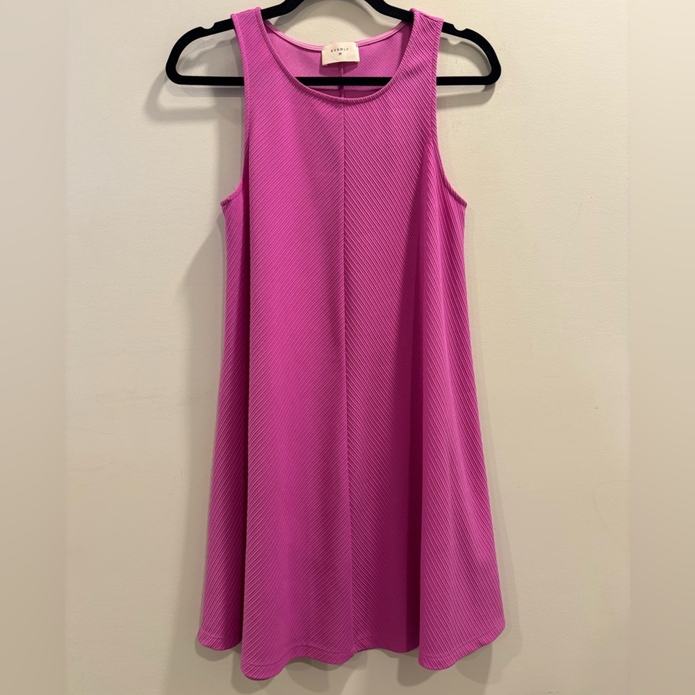 Everly Pink Knit Swing Dress Size Small